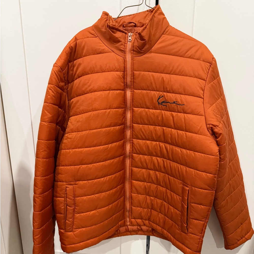 Karl Kani Vibrant Orange Puffer Jacket